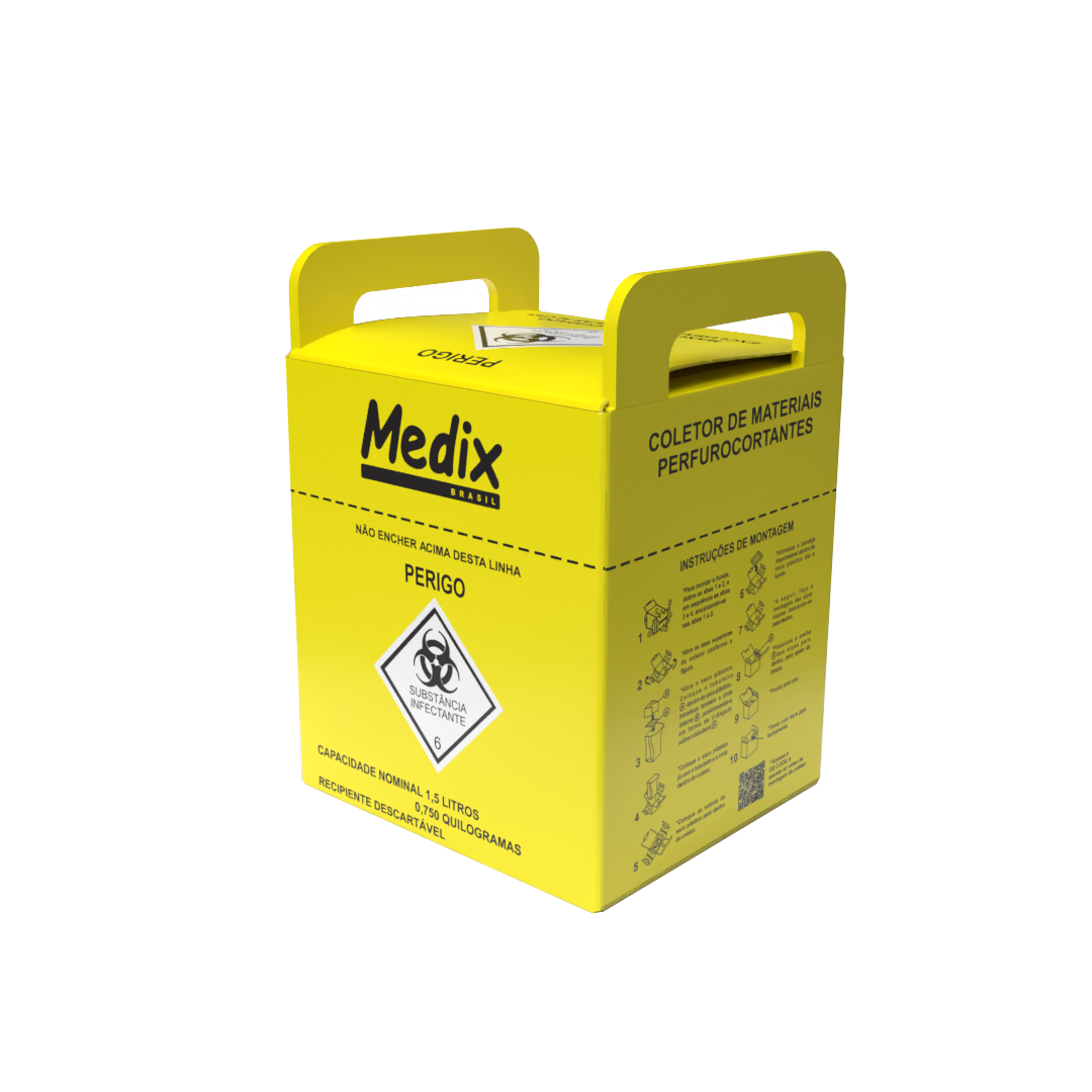 Coletor Perfurocortante Premium Amarelo – Medix - Image 4