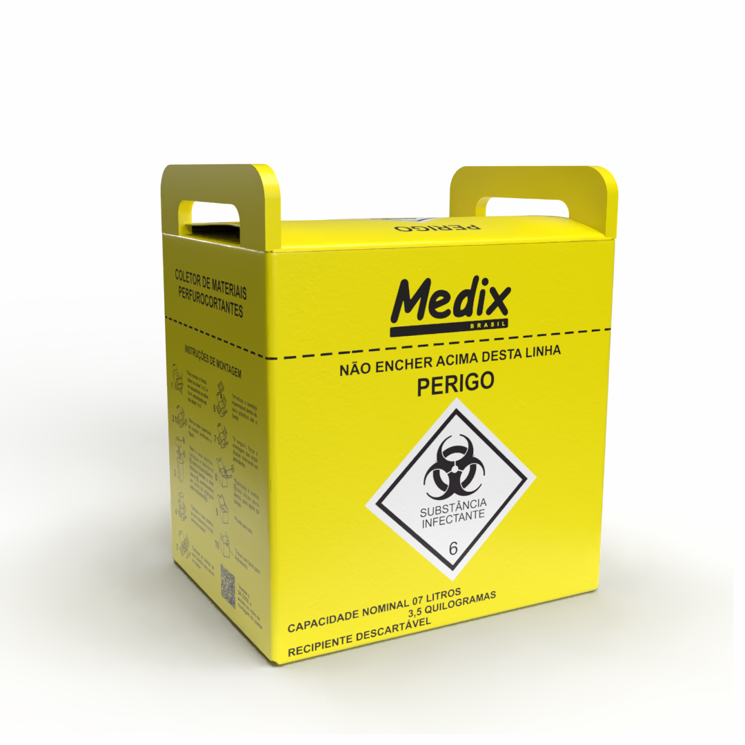 Coletor Perfurocortante Premium Amarelo – Medix - Image 3