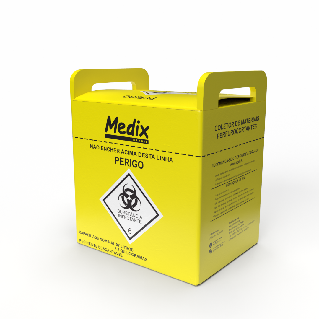 Coletor Perfurocortante Premium Amarelo – Medix - Image 2