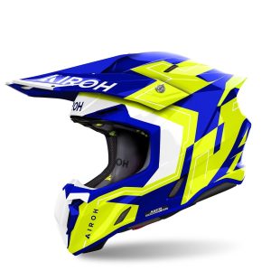 AIROH TWIST 3 DIZZY Azul/Amarelo Gloss | Capacete Offroad