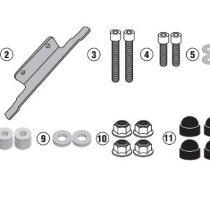 Kit de Encaixe GIVI para YAMAHA TRACER 9 / 900 / GT 18-20