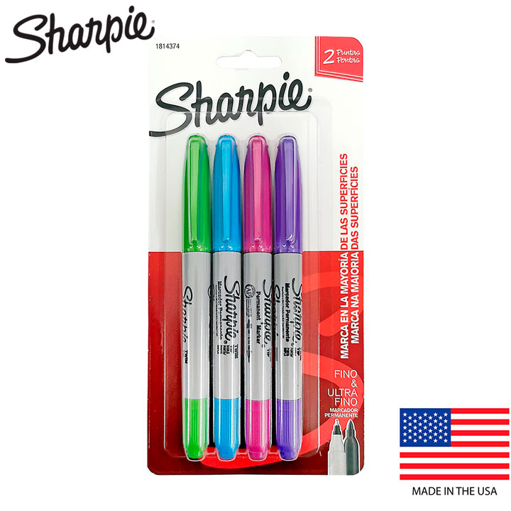 Kit 4 Caneta Sharpie Twin Ponta Dupla - Image 2