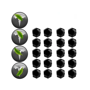 Wheel Center Cap Kit with Puller for Model 3/Y/S/X | 4 Hub Caps + 20 Lug Nut Covers