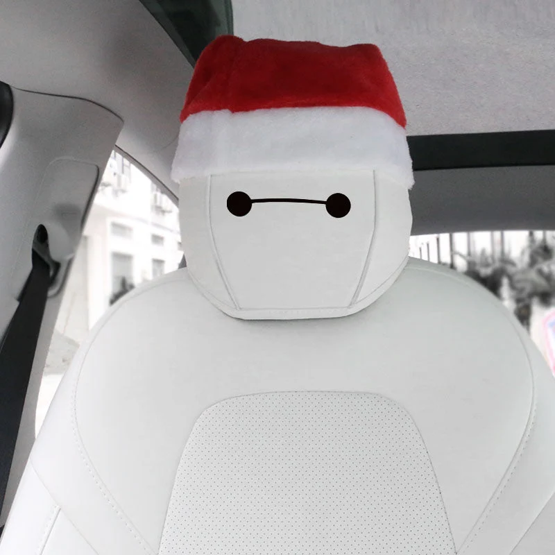 Christmas hat Headrest (2 hats with 2 pair of eyes for front and rear seat)for Tesla Model 3/S/Y/X - Image 6