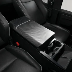 Cybertruck Armrest Carbon Fiber Style ABS Protective Trim Overlay