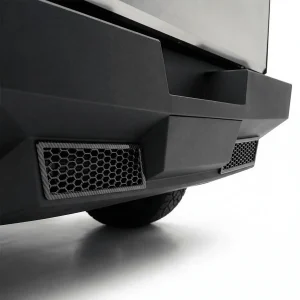 Cybertruck Rear Bumper Honeycomb Trim Cover – Carbon Fiber Style Protective Guard