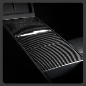 Dry Carbon Fiber Panel Console Wrap For Model Y Juniper / Model 3 Highland
