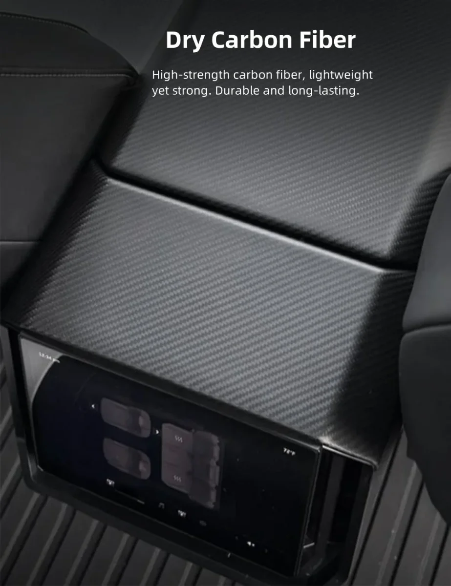 Dry Carbon Fiber Rear Screen Frame Cover / Frame Full Wrap for Cybertruck - Image 5