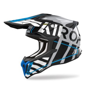AIROH STRYCKER BRAVE Azul/Cinza | Capacete Offroad