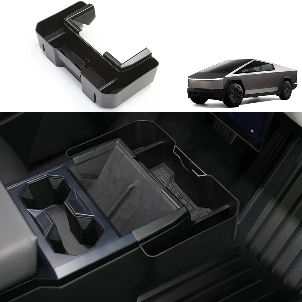 Extended Center Console Organizer Storage Box for Cybertruck - Image 2