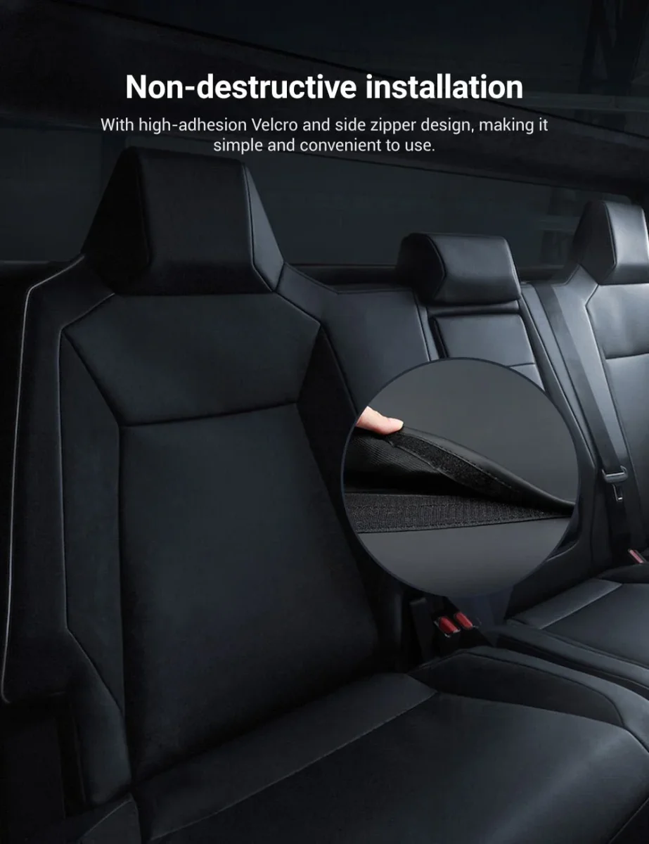 Full Leather Seat Covers for Cybertruck (10 PCS) - Image 8