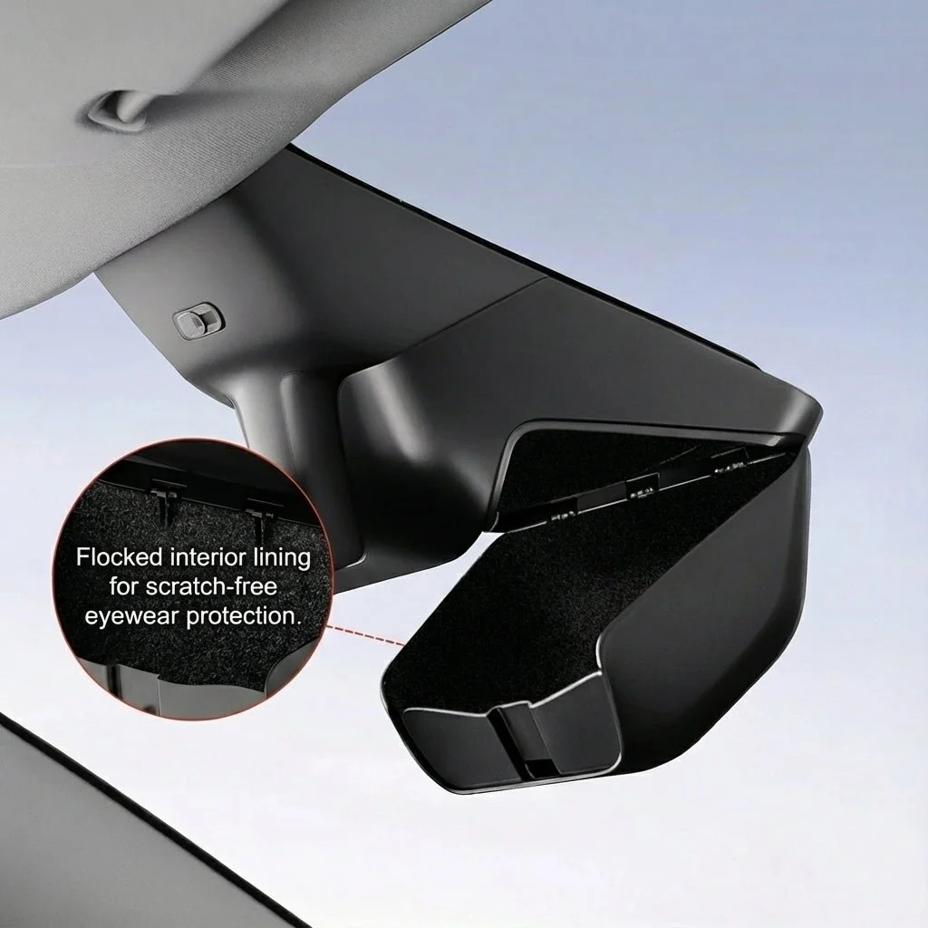 Hidden Sunglass Storage for Model Y Juniper 2025+| Flocked ABS Storage Box - Image 6