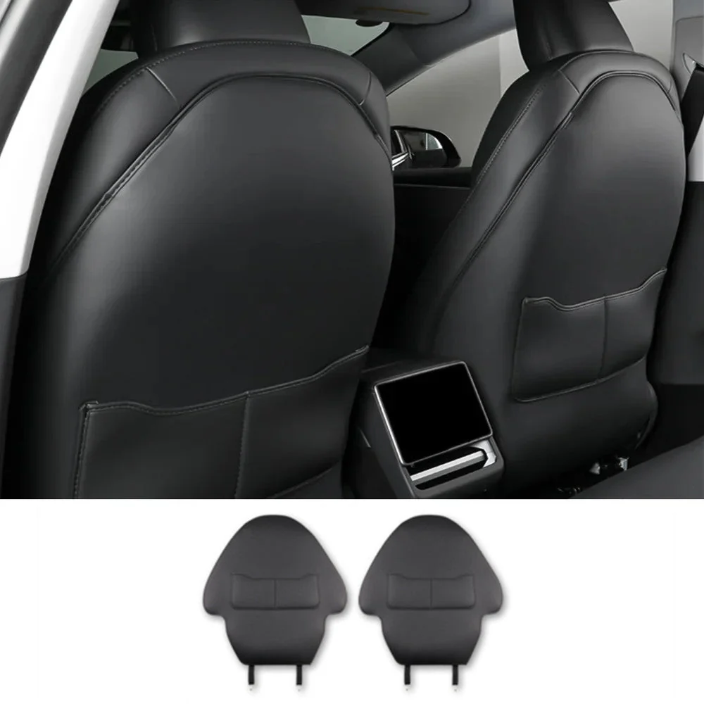 Lattice Leather Seat Back Protector for Tesla Model 3 & Model Y - Image 7