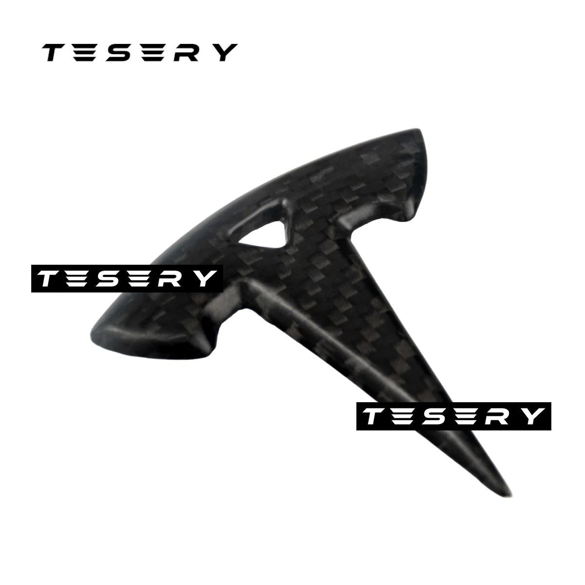 Model 3 / Y Steering Wheel Logo Cover - Carbon Fiber Interior Mods - Image 6