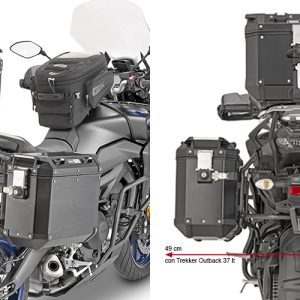 Suporte Malas Laterais GIVI Monokey Cam-Side Trekker Outback para YAMAHA TRACER 9 / 900 / GT 18-20