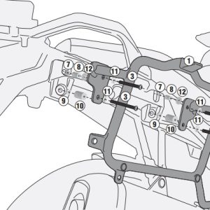 Suporte de Malas Laterais GIVI para SUZUKI DL650 V-STROM 17-24