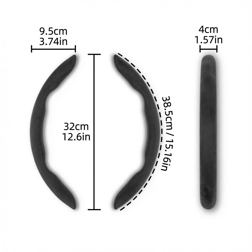Premium Alcantara Anti-Slip Steering Wheel Cover for Model Y / Model 3 (3-Piece Set) - Image 6