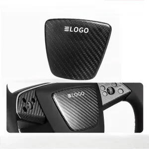 Real Dry Carbon Fiber Airbag Trim Cover for Model Y Juniper & Model 3 Highland