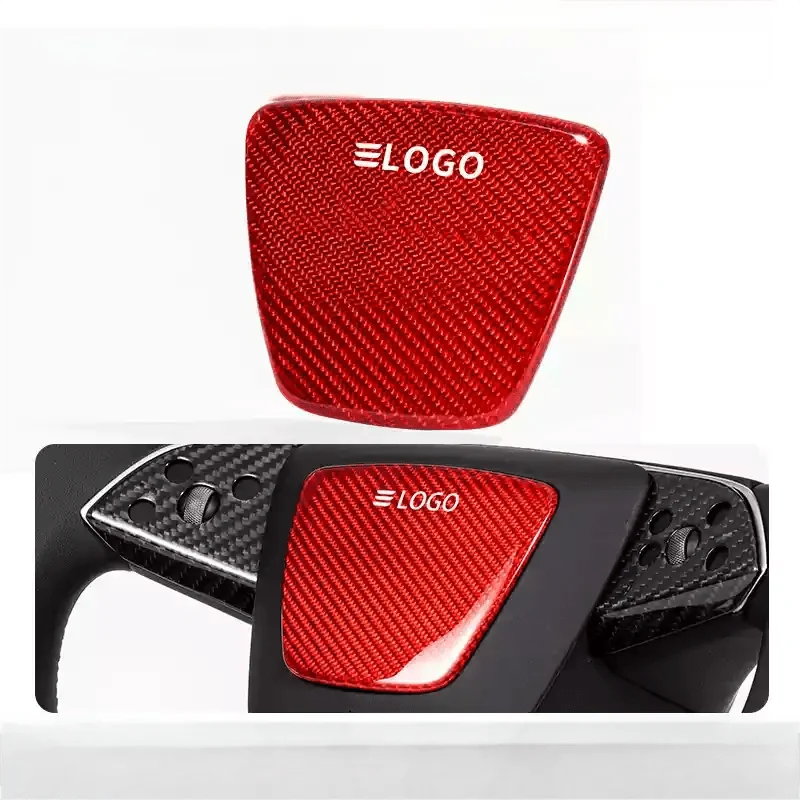 Real Dry Carbon Fiber Airbag Trim Cover for Model Y Juniper & Model 3 Highland - Image 4