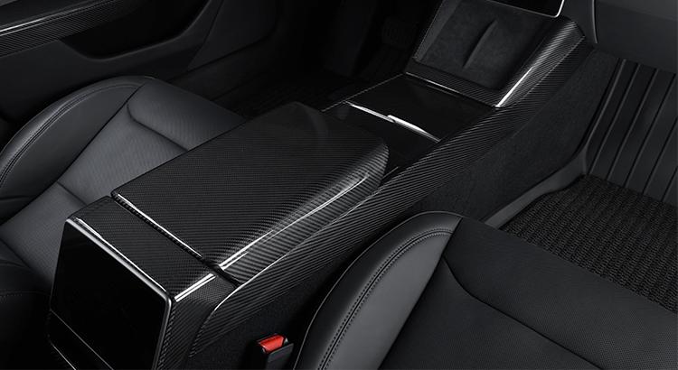 Real Dry Carbon Fiber Center Console Combo Side Panel & Charging Pad Overlay for Model 3 Highland & New Model Y - Image 4