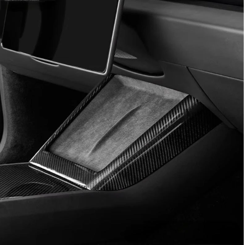 Real Dry Carbon Fiber Wireless Charging Frame for New Model Y & Model 3 Highland - Image 3