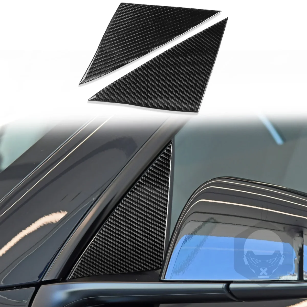 A-Pillar Accent Overlays for Model Y 2020-2025.03 | Mirror Area | Self-Adhesive - Image 3