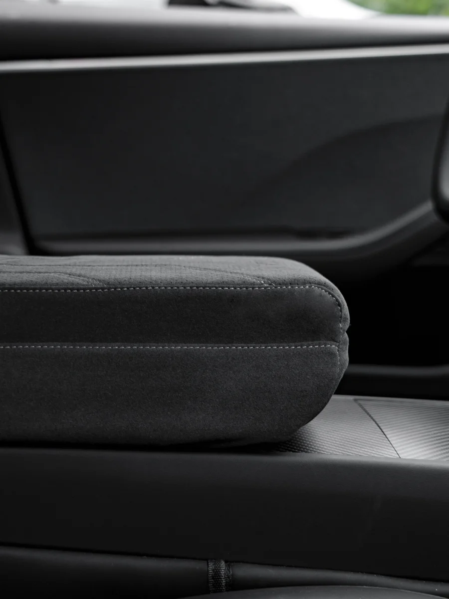 Suede Armrest Cover with Raised Pad & Tissue Box for Model Y Juniper & Model 3 Highland - Image 6