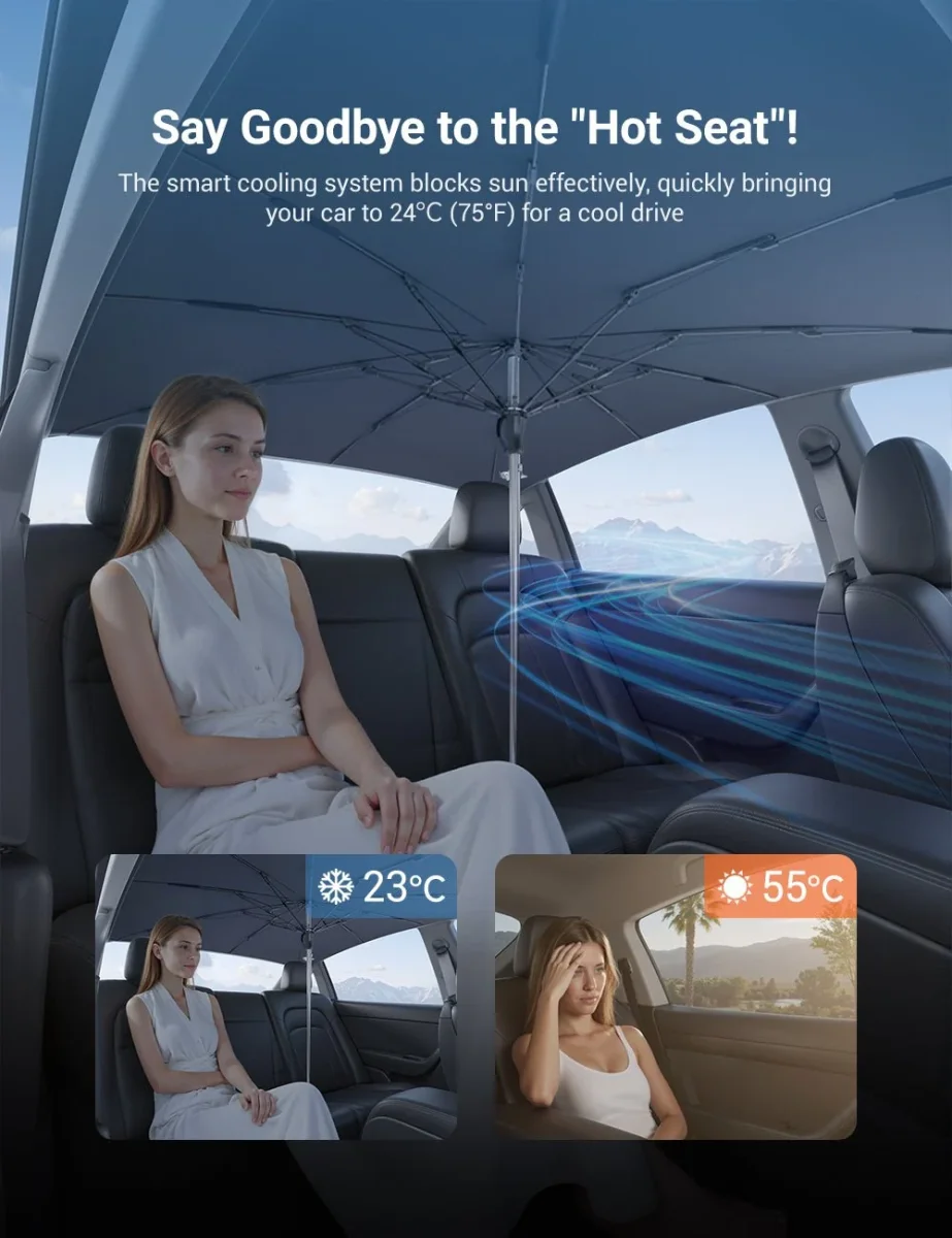 Sunroof Sunshade Umbrella for Tesla Model Y - Image 4