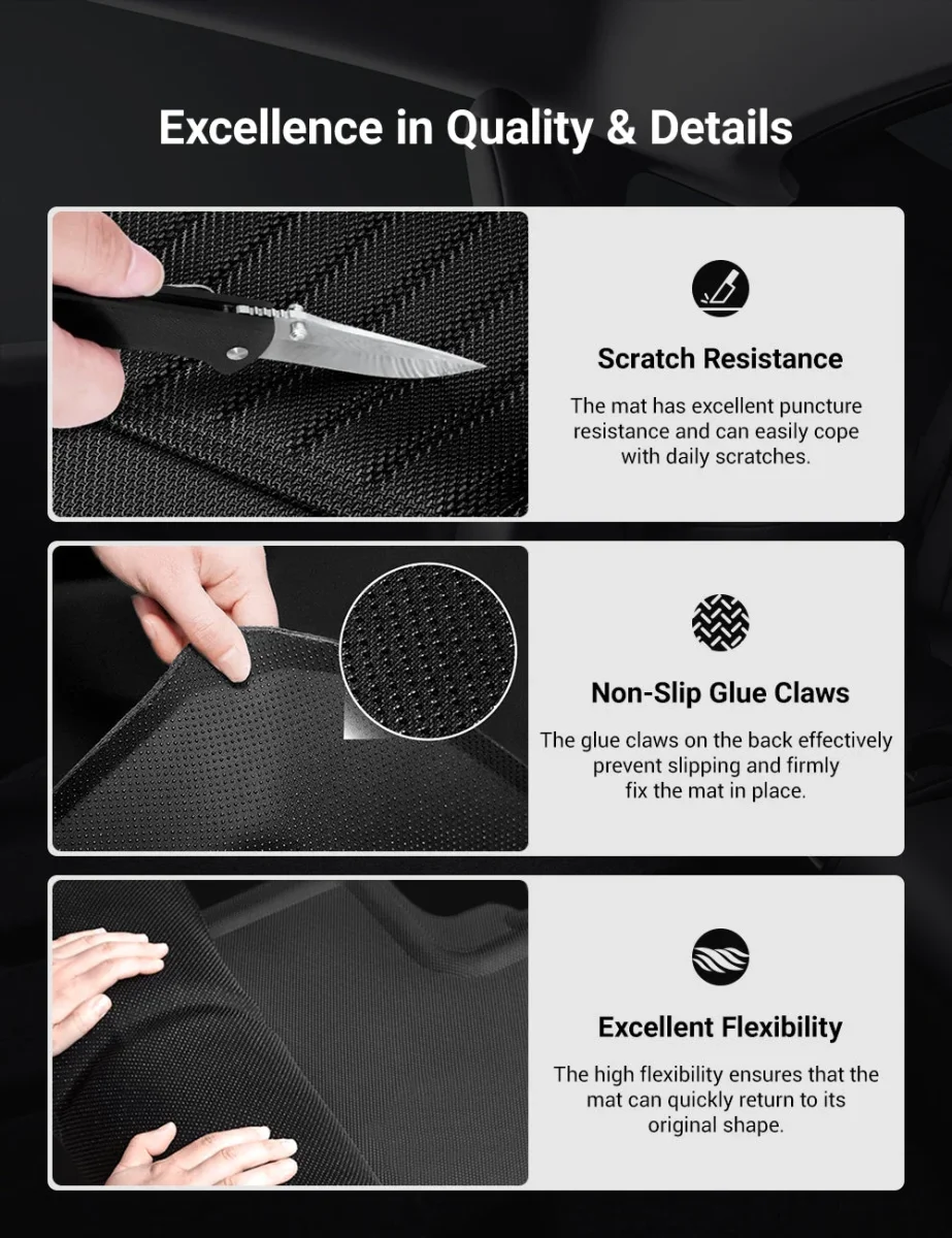 TESERY All Weather 3D Floor Mats for Tesla Model Y & Model 3 Highland - Image 8