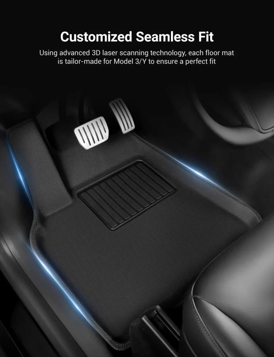 TESERY All Weather 3D Floor Mats for Tesla Model Y & Model 3 Highland - Image 9