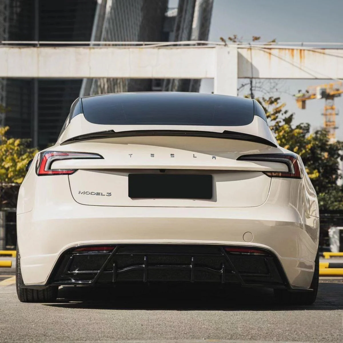 TESERY Model 3 Highland Rear Trunk Spoiler - Carbon Fiber Exterior Mods - Image 3