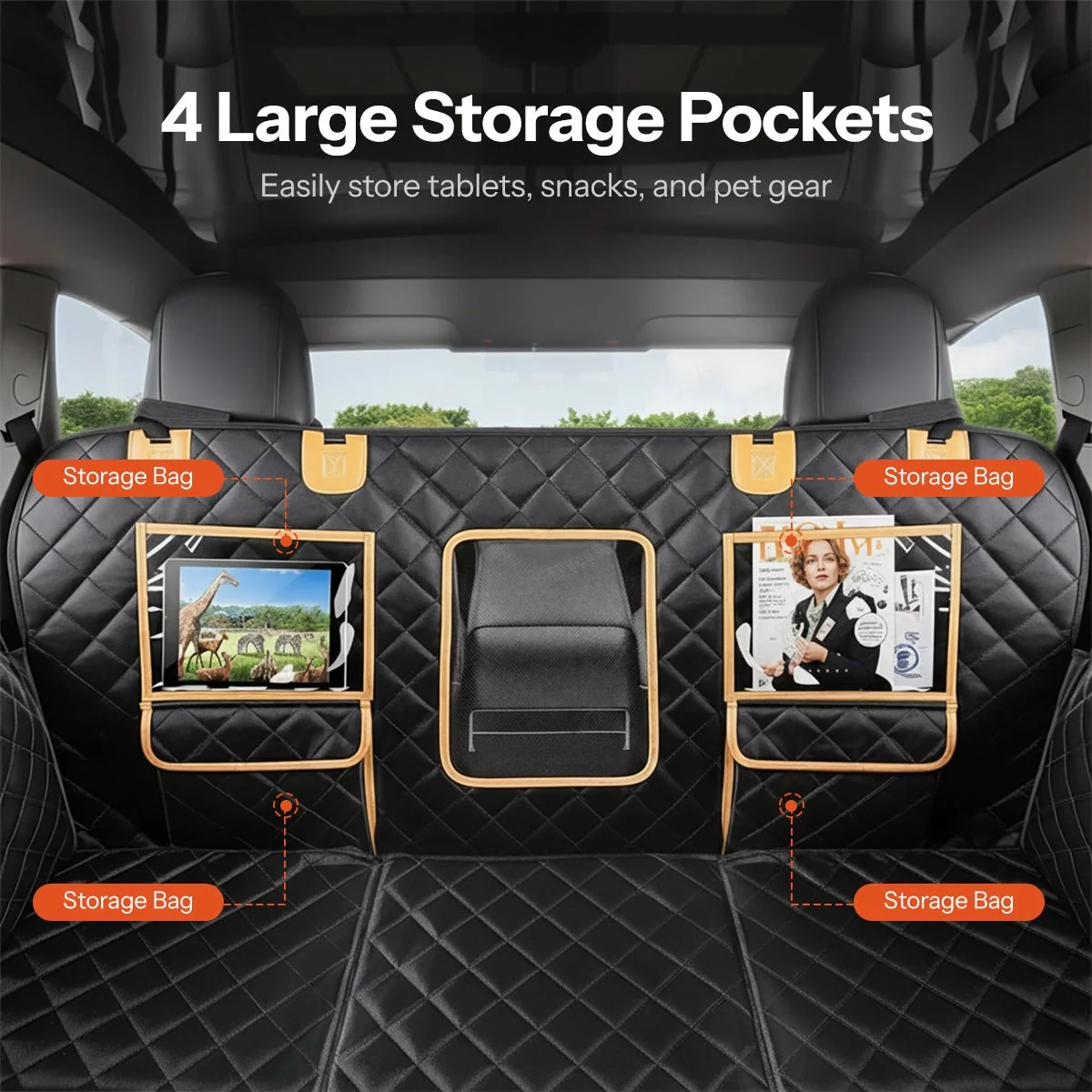 TESERY Upgraded Dog Seat Cover for Model Y | Waterproof | Mesh Window - Image 9
