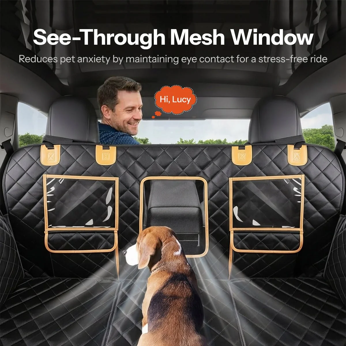 TESERY Upgraded Dog Seat Cover for Model Y | Waterproof | Mesh Window - Image 5