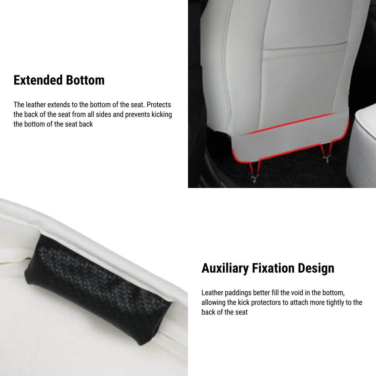 Lattice Leather Seat Back Protector for Tesla Model 3 & Model Y - Image 6