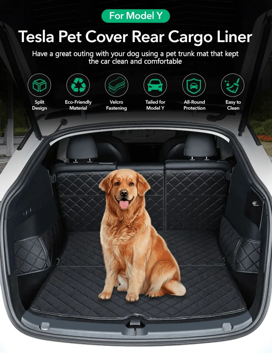 Trunk Mat Waterproof Car Dog Cover for Model Y | TESERY - Image 3