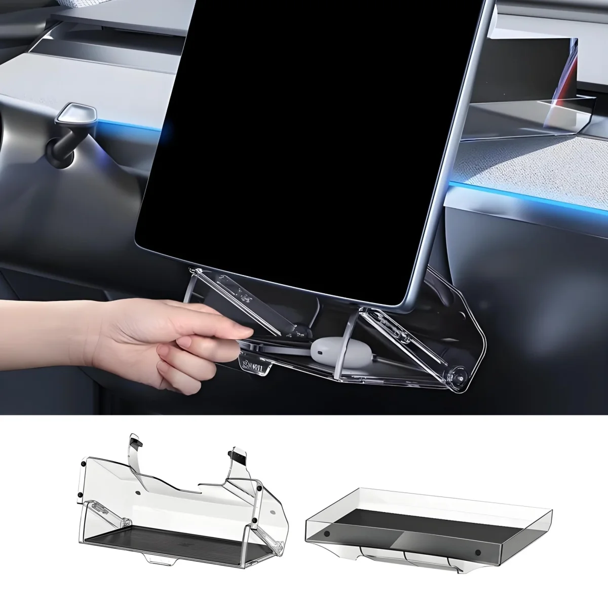 Under Screen Storage Organizer for Model Y Juniper & Model 3 Highland | TESERY - Image 2