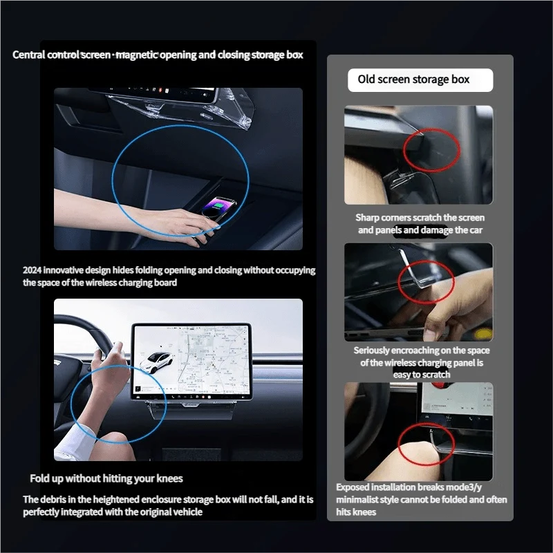 Under Screen Storage Organizer for Model Y Juniper & Model 3 Highland | TESERY - Image 9